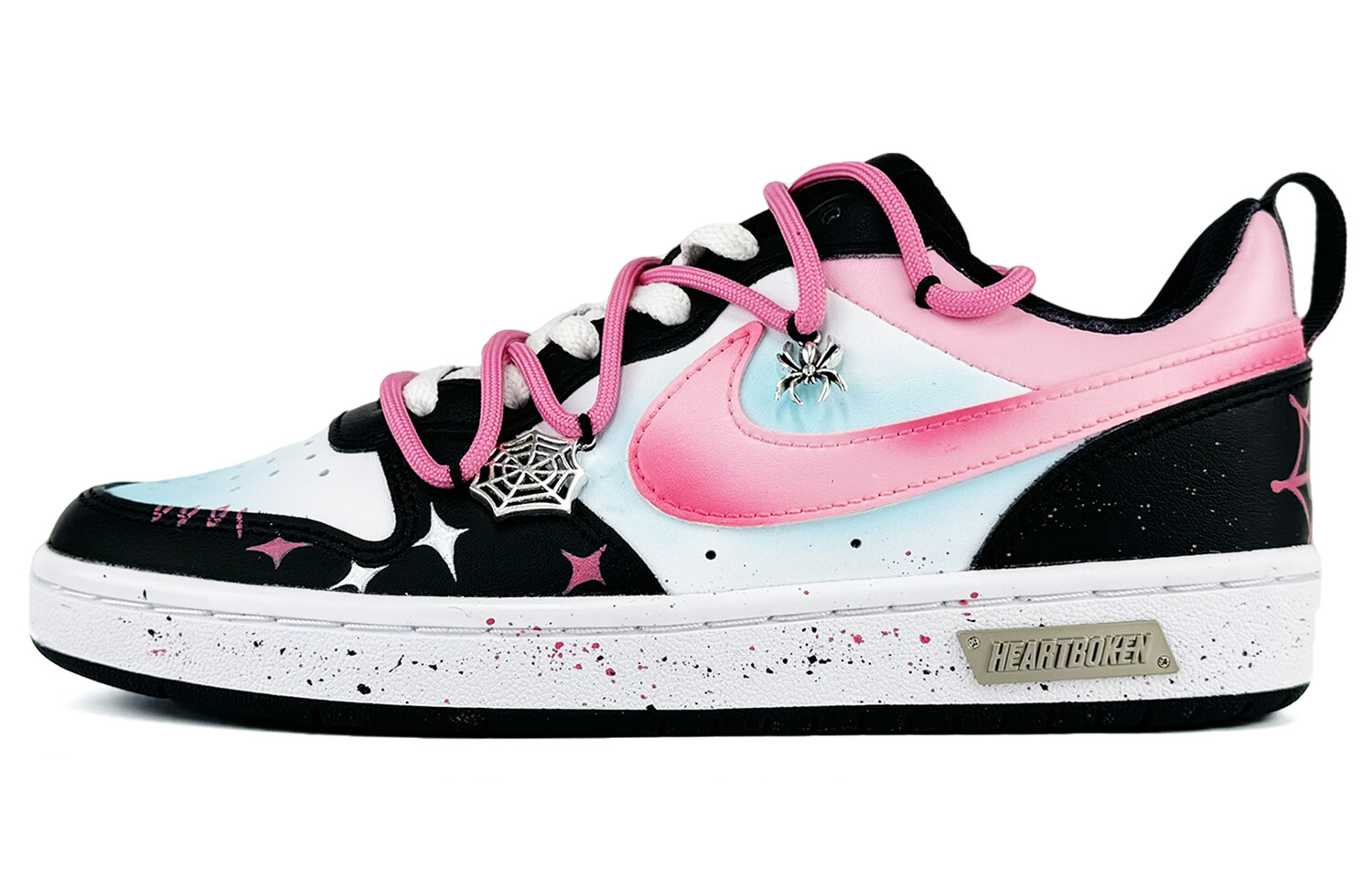 

Кроссовки Nike Court Borough Skateboard Shoes Women's Low-Top Pink, черный