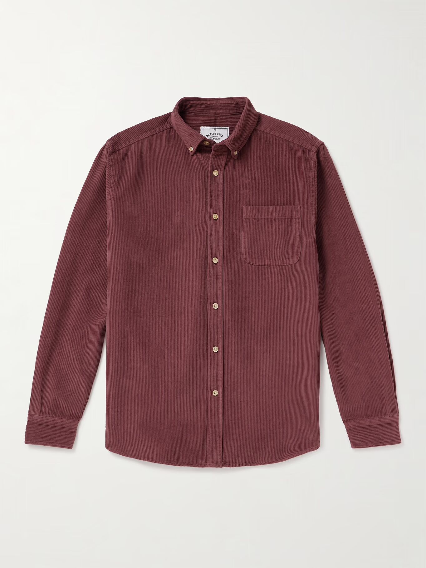

Рубашка Lobo из хлопка и вельвета с воротником на пуговицах PORTUGUESE FLANNEL, красный
