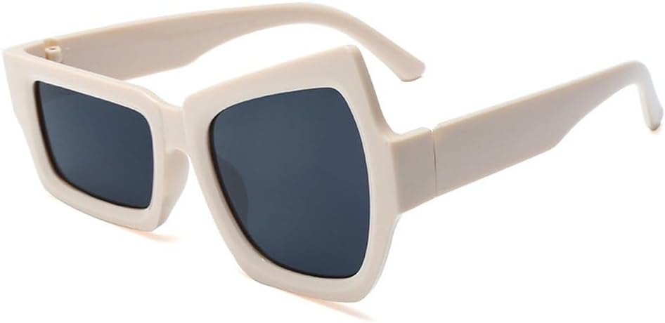 

Модные солнцезащитные очки неправильной прямоугольной формы, забавные солнцезащитные очки для вечеринок, асимметричные солнцезащитные очки для мужчин, яркие черные солнцезащитные очки GHVWYX, Beige