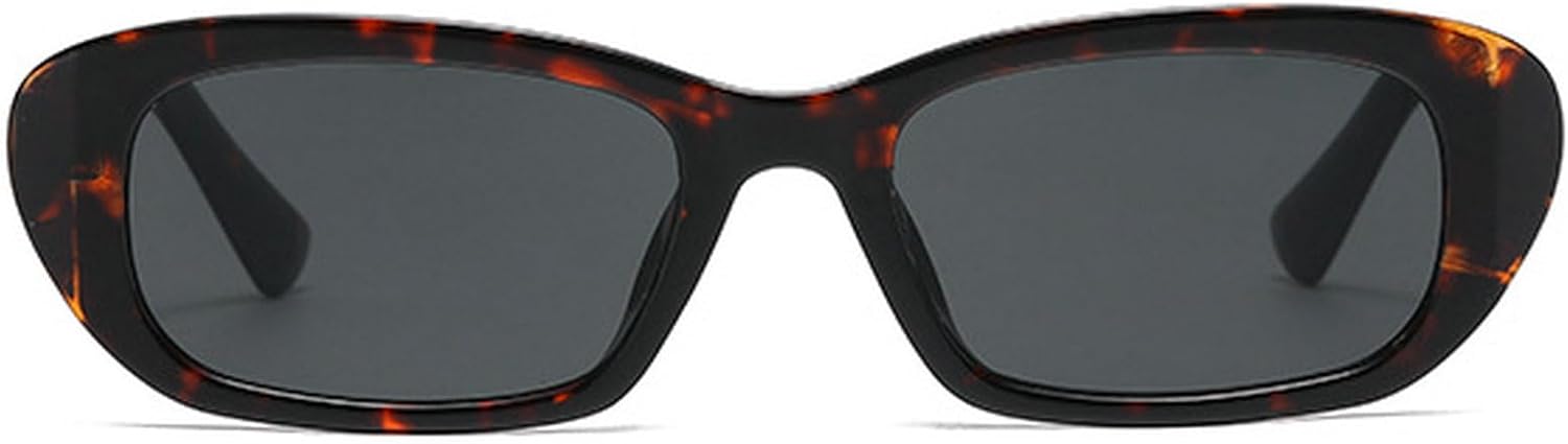 

Сексуальные маленькие прямоугольные солнцезащитные очки 2025 года, модные женские винтажные квадратные солнцезащитные очки, мужские и женские очки UV400 mincl, Leopard Gray