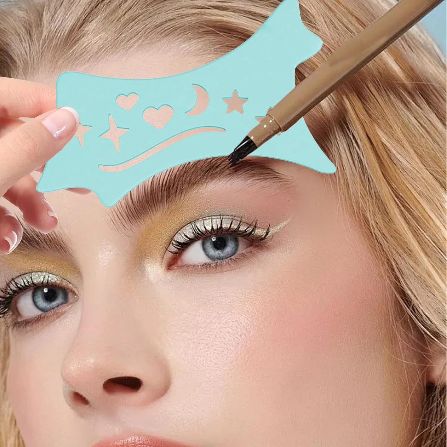 Трафарет для подводки глаз силиконовый, No brand, синий — фото 2