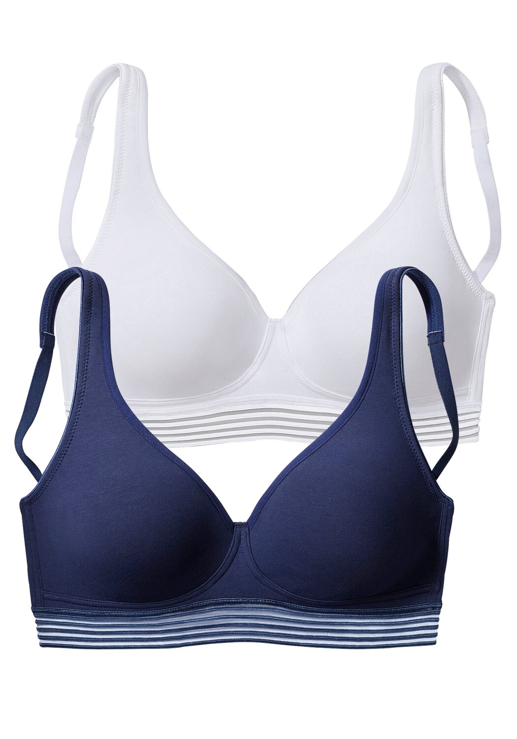 

Бюстгальтер без косточек PETITE FLEUR Soft BH, цвет marine+weiß