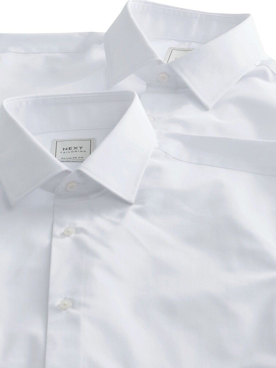 Повседневная рубашка Next Regular fit Button Up Shirt Easy Care, белый — фото 4