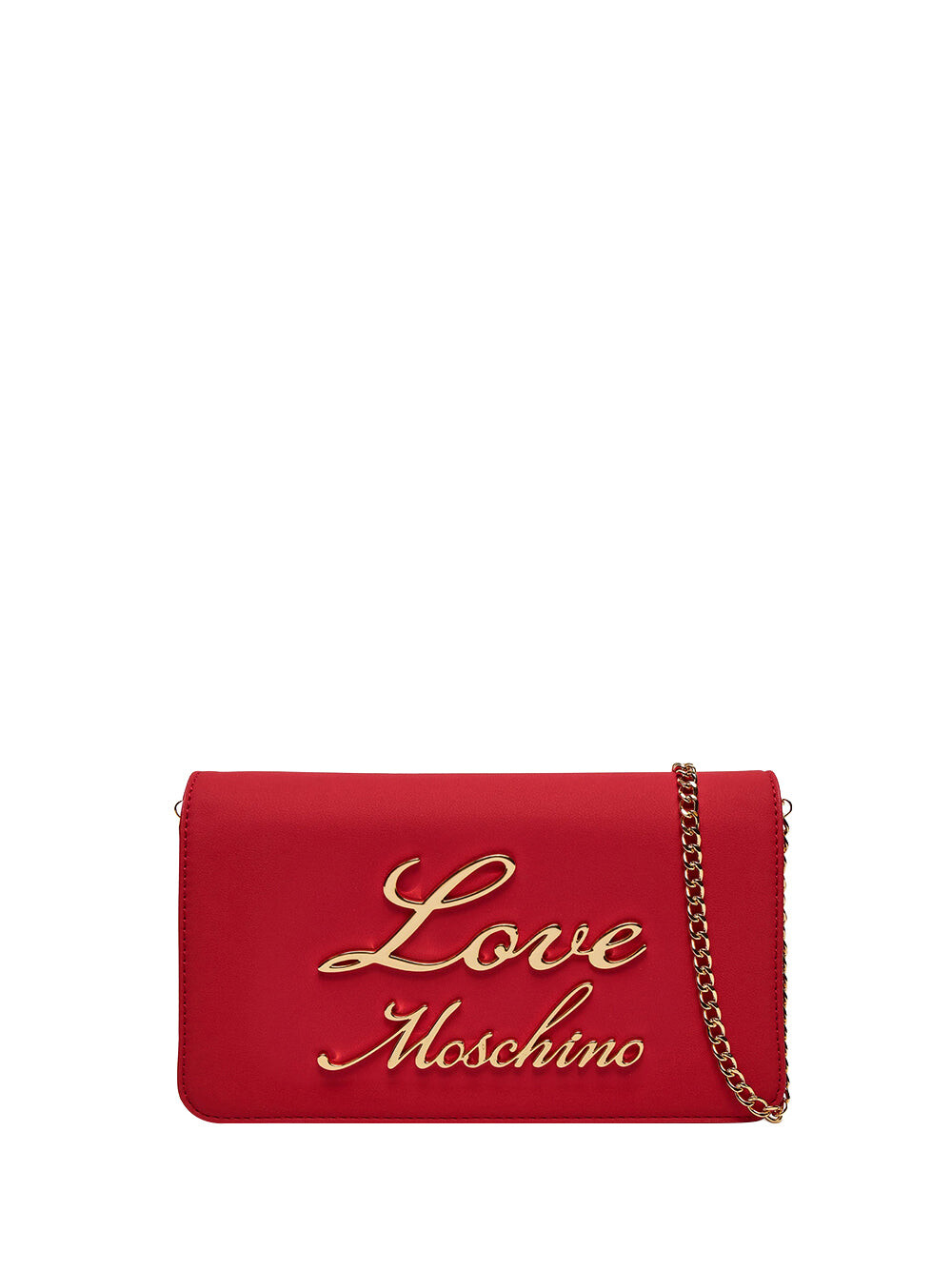 

Красная женская сумка через плечо Moschino