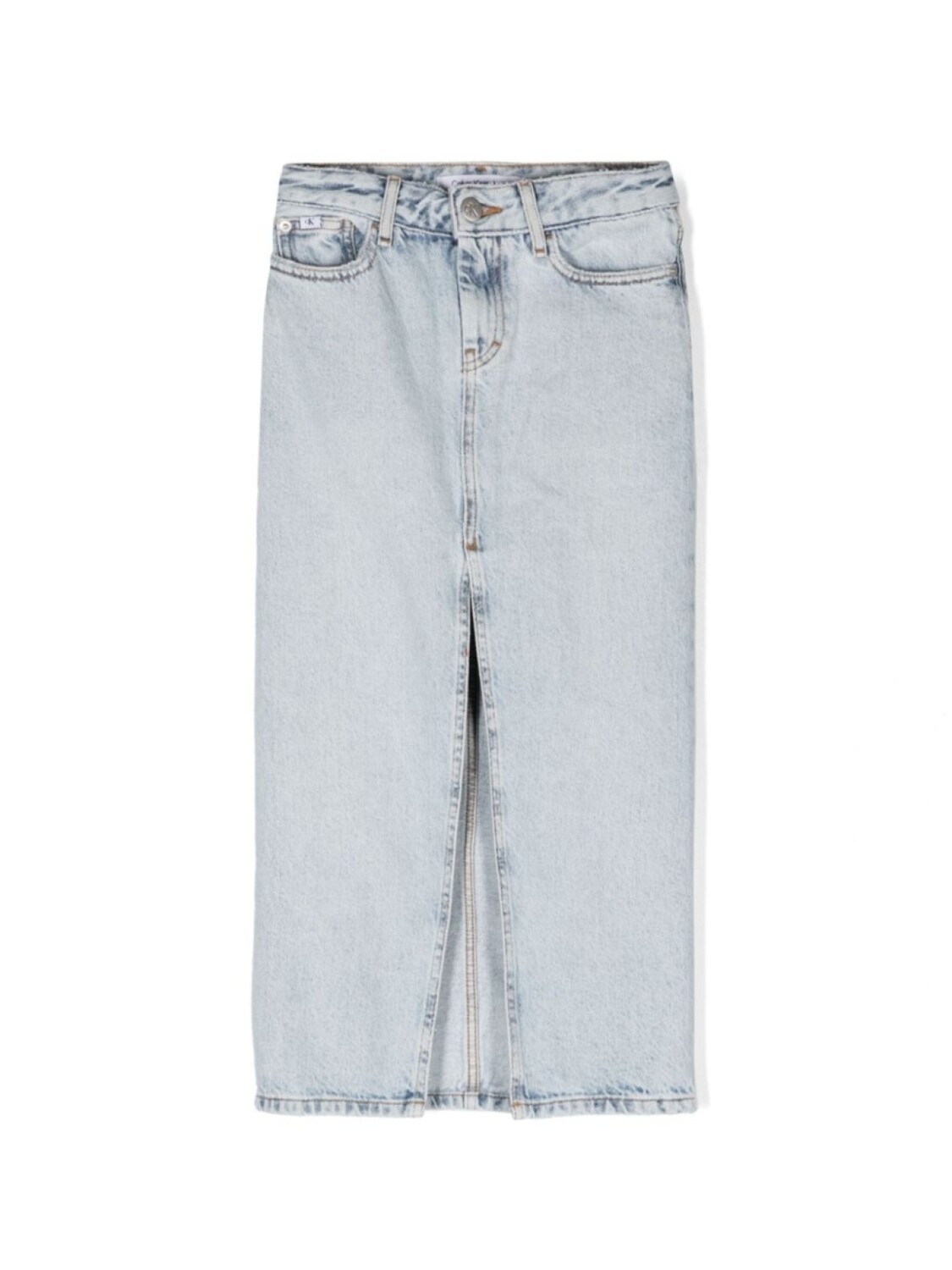 

Джинсовая юбка макси Calvin Klein Kids, синий