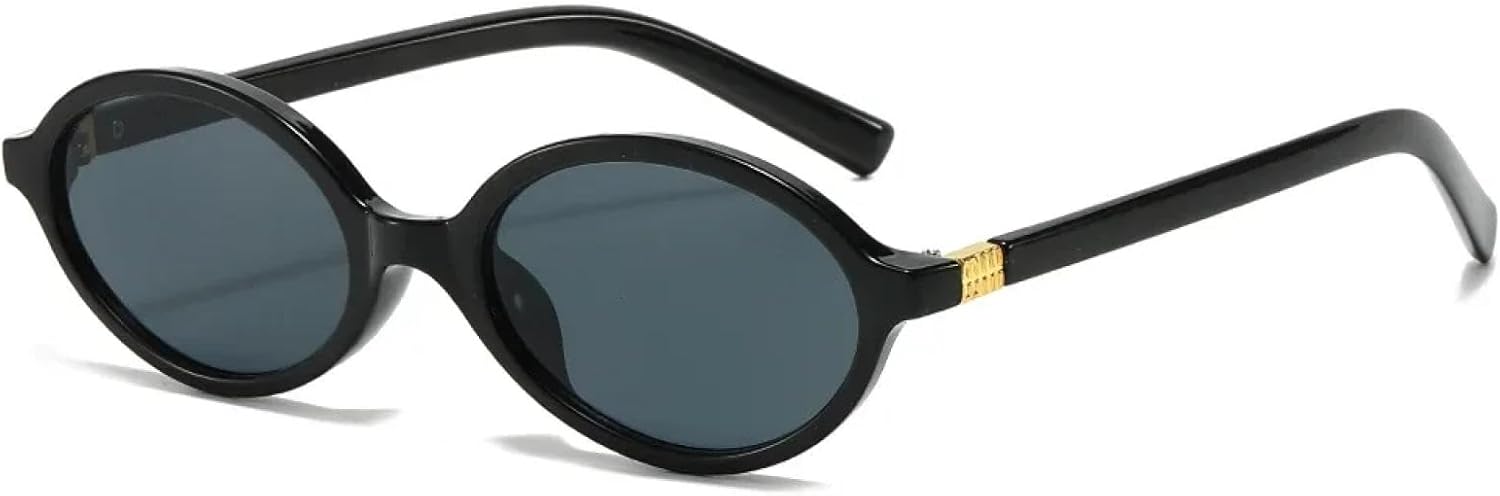 

Солнцезащитные очки с защитой от УФ-излучения UV400 | Маленькая овальная оправа | Для женщин и мужчин | Для занятий спортом на открытом воздухе и вождения DSVIGF, Black Black