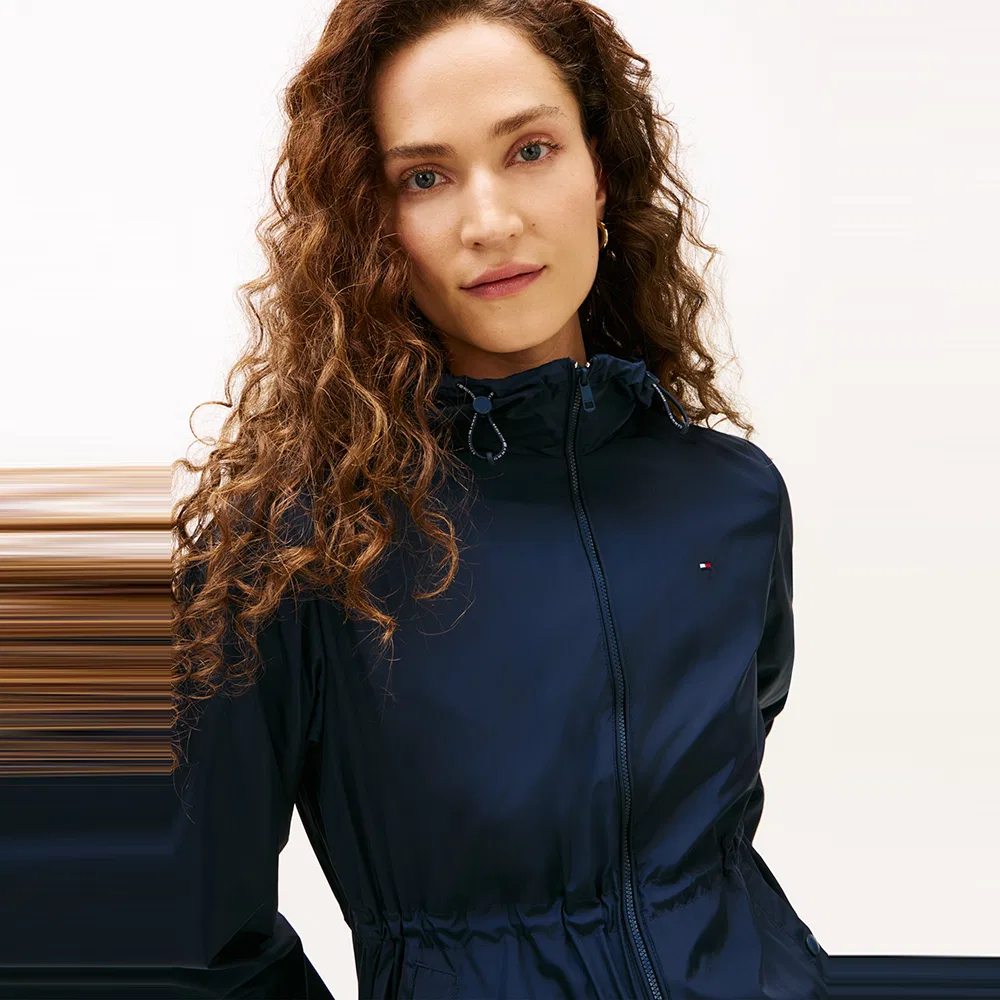 Женская ветровка с кулиской тёмно-синяя от Tommy Hilfiger Women — фото 4