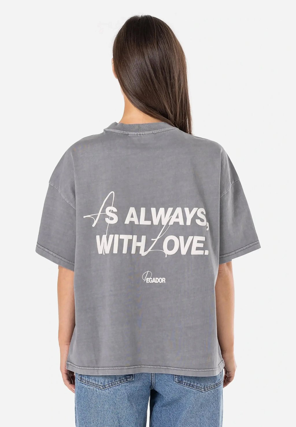 

Футболка с принтом BLAIR OVERSIZED TEE Pegador, светло-серый