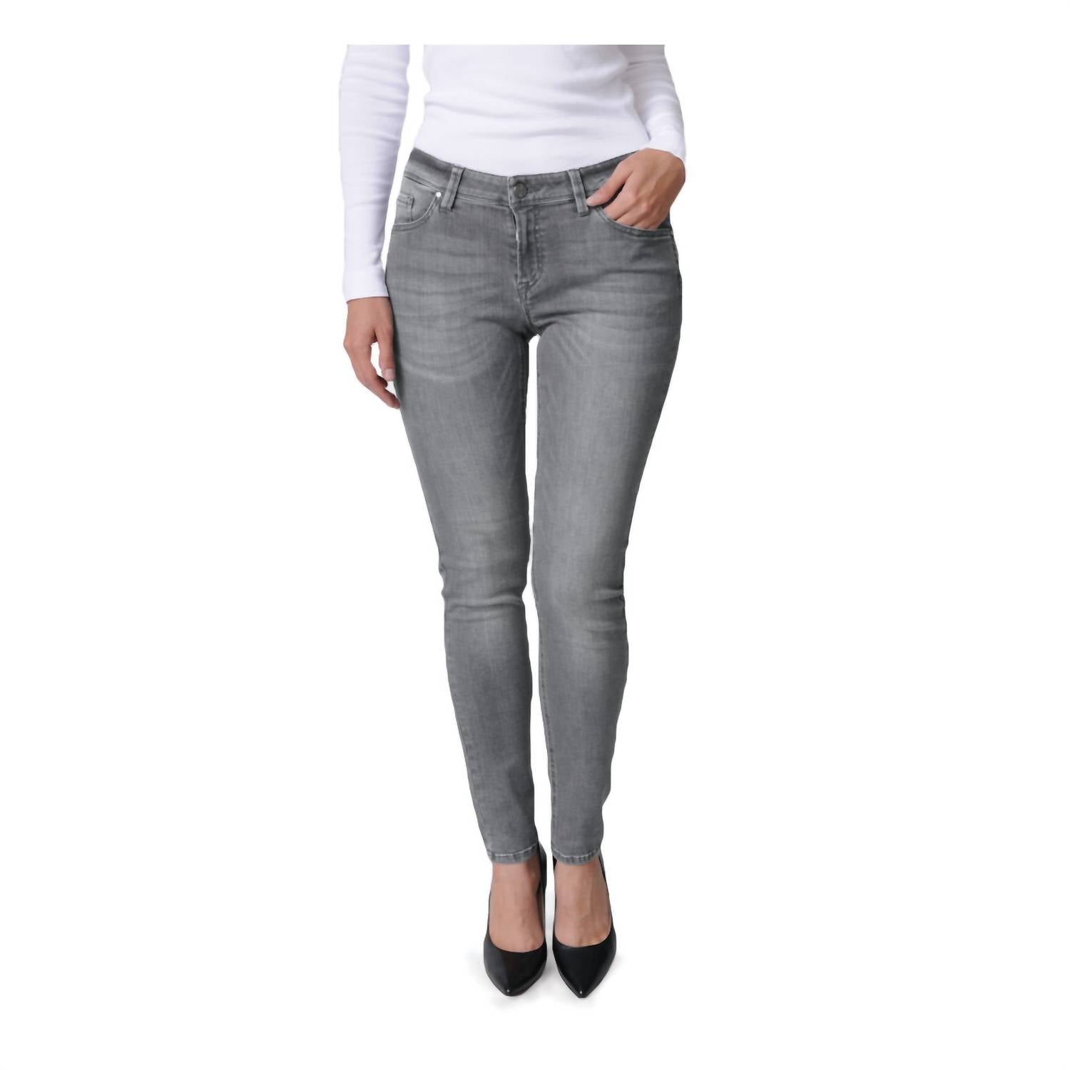 

Джинсы Sinty Slim Leg серого цвета RAFFAELLO ROSSI