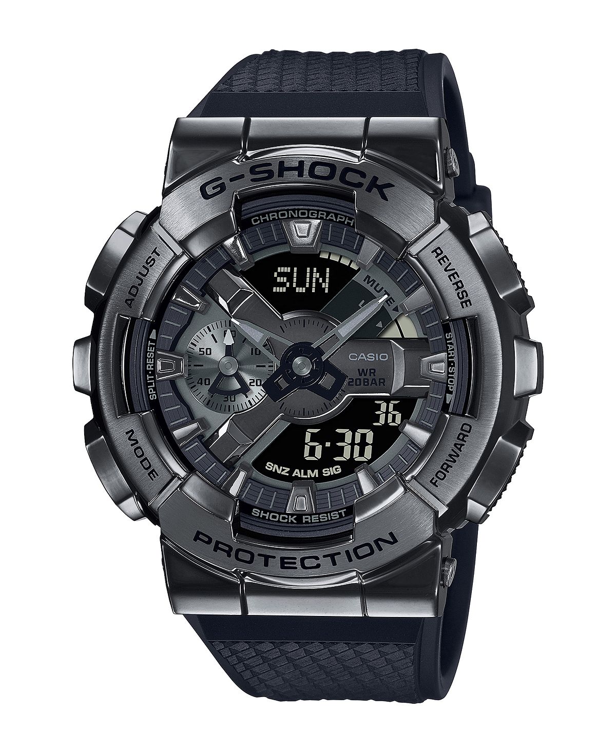 

Мужские аналогово-цифровые часы из черной смолы, 48,8 мм, GM110BB-1A G-Shock