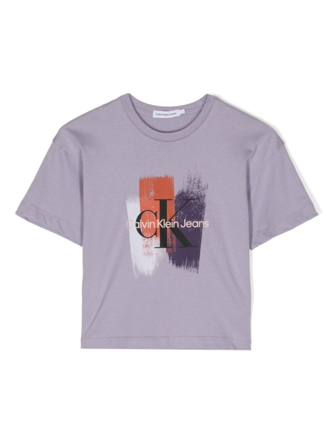 

Футболка с логотипом Calvin Klein Kids, фиолетовый