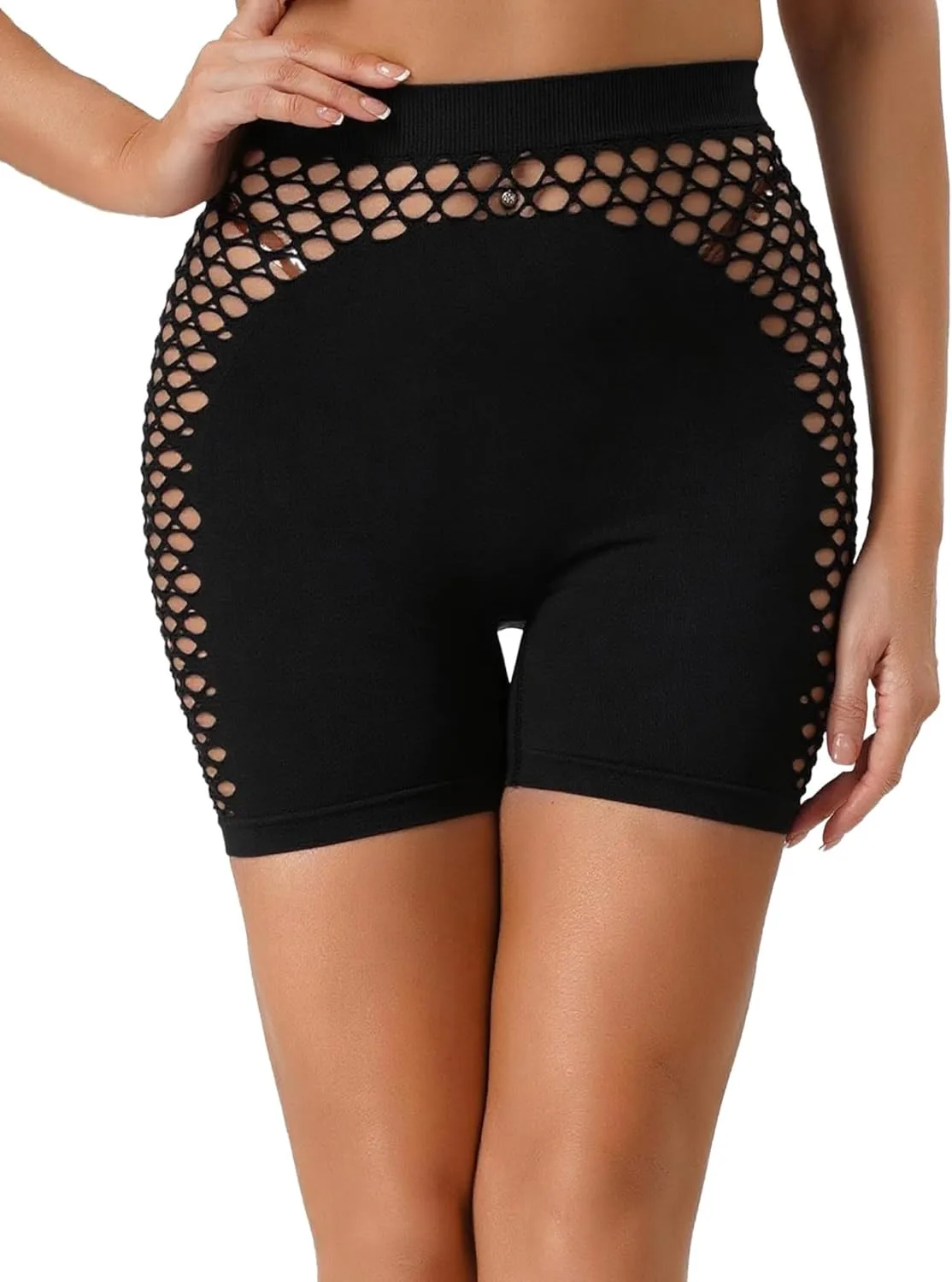 

Jugaoge Женские шорты для йоги Hot Pants с высокой талией и перфорацией