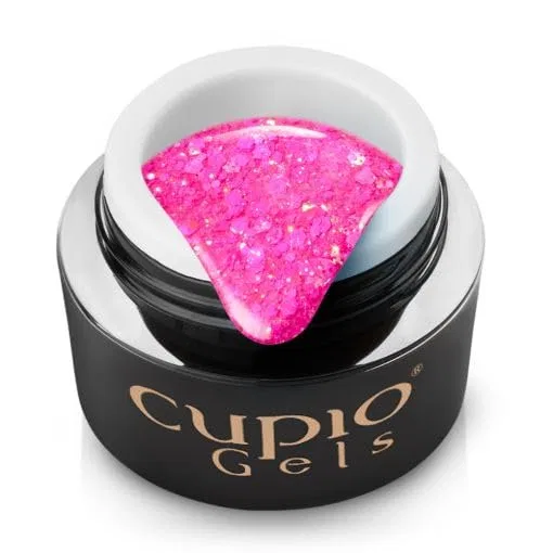 УФ-гель для ногтей Cupio Granita Watermelon Sugar, розовый с блестками Cupio