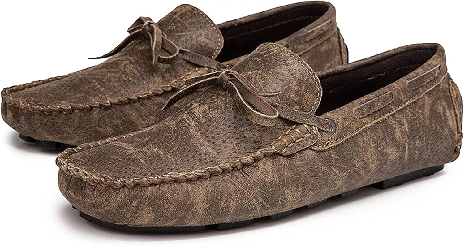 Мужские лоферы, удобные, Slip-ons, коричневый — фото 2