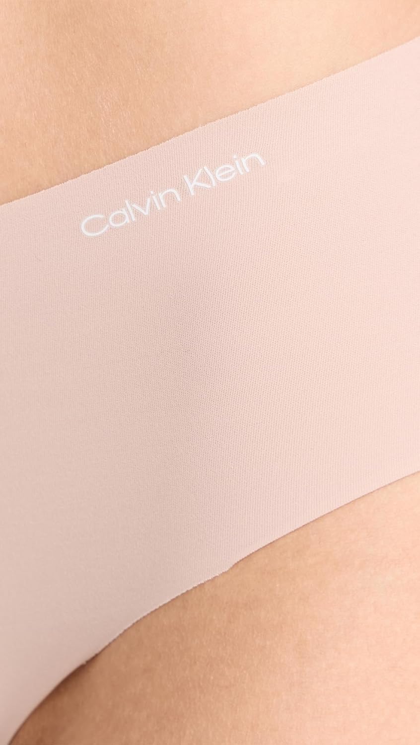 Женские бесшовные трусики-хипстеры Calvin Klein Invisibles, упаковка, Black/Cavernstone/Grey Sand/Subdued/Cedar — фото 4