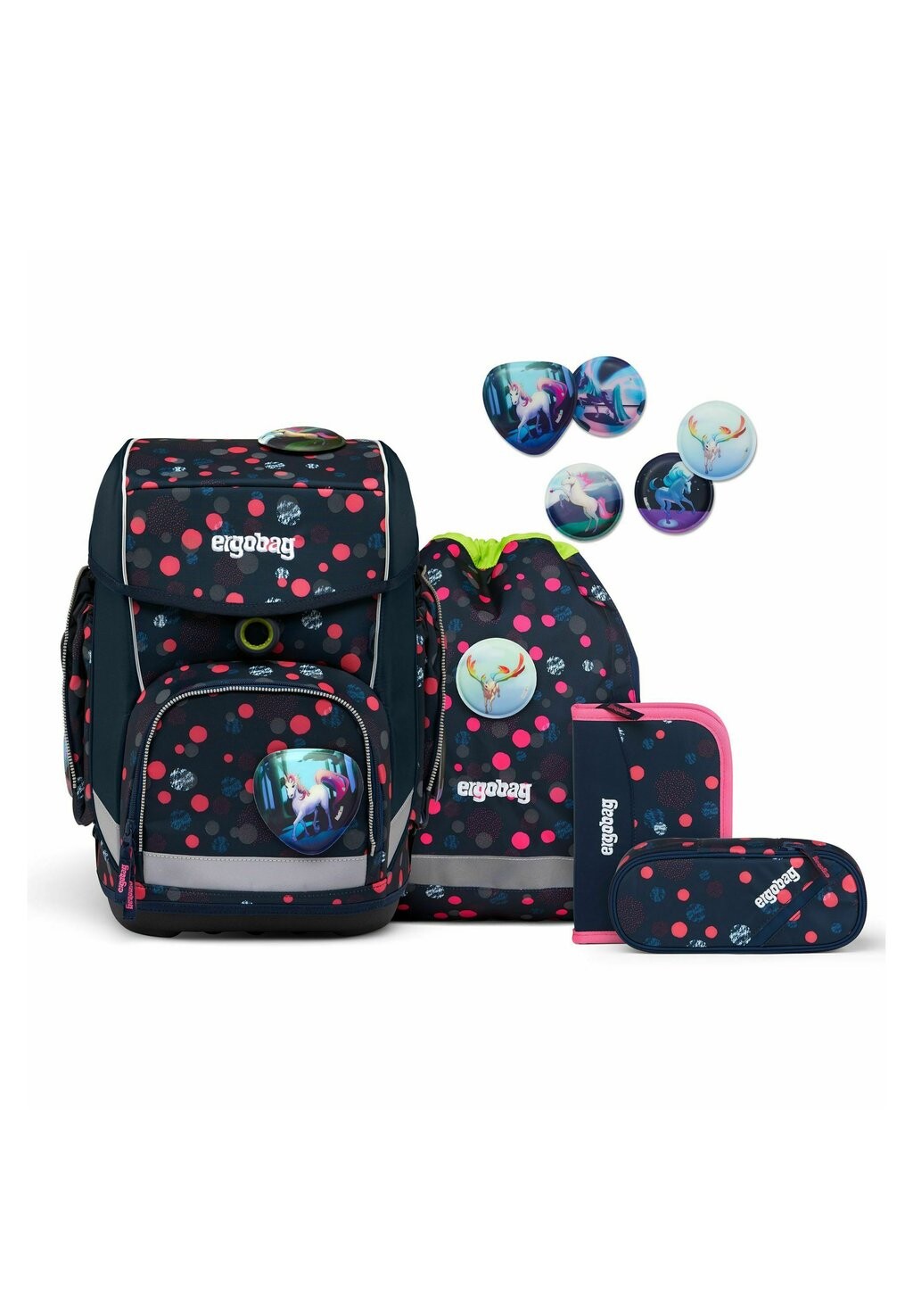 

Комплект школьных сумок CUBO SET 5TLG INKL Ergobag, цвет phantbärsiewelt