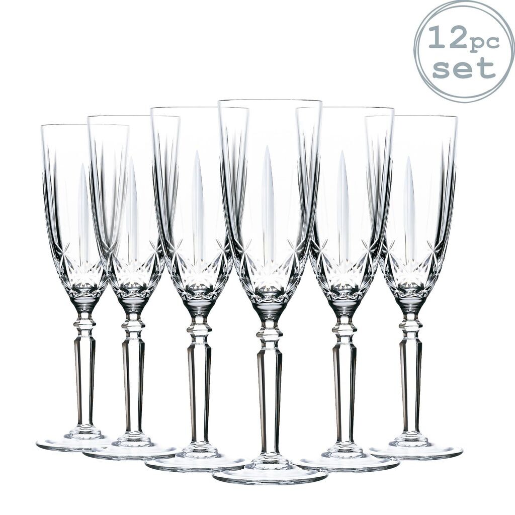 

Набор бокалов для шампанского RCR Crystal Orchestra Cut Glass, 200 мл, 12 шт