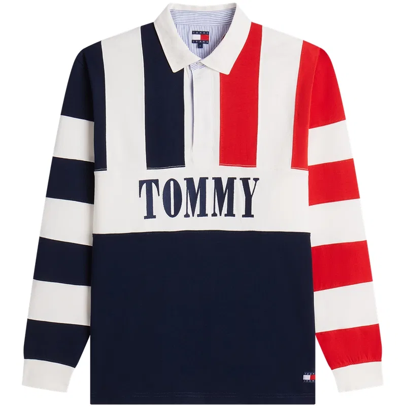 Поло мужское Tommy Hilfiger Navy Blue & Red & White