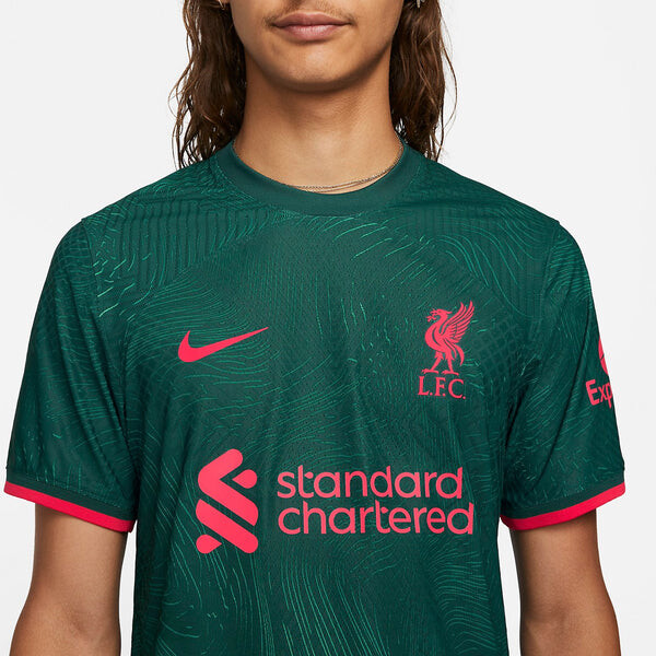 Футболка liverpool 22 2023 dri fit adv match 3rd jersey Nike, зеленый — фото 3