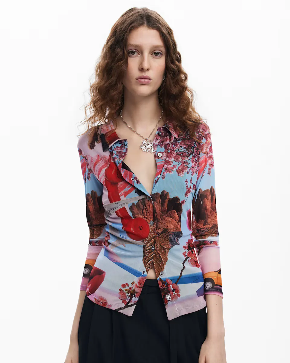 

Женская рубашка с принтом M Christian Lacroix Desigual, мультиколор
