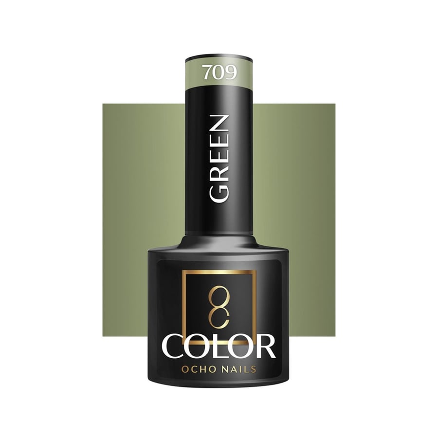 

OCHO NAILS Гибридный лак для ногтей зеленый 709 -5 г Active Shop