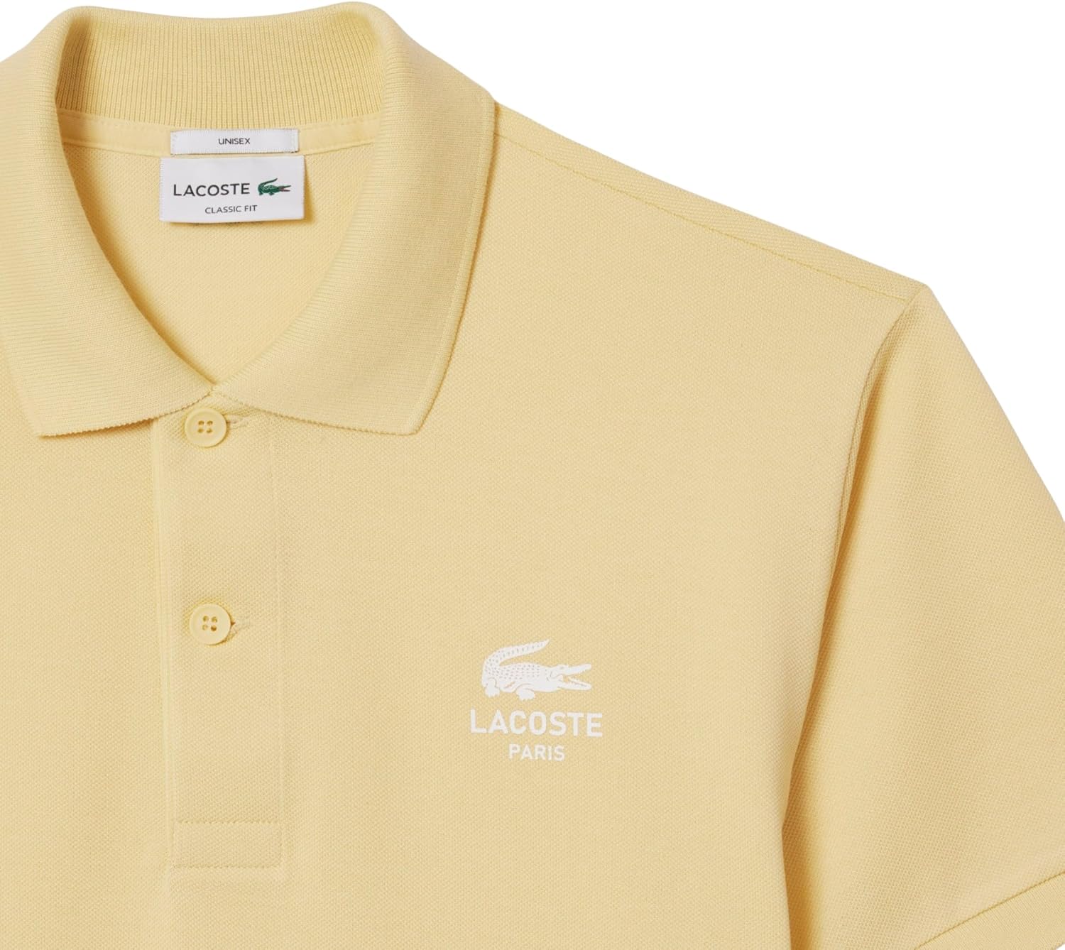 Lacoste мужская классическая футболка поло с фирменным принтом L.12.12, Sesame — фото 2