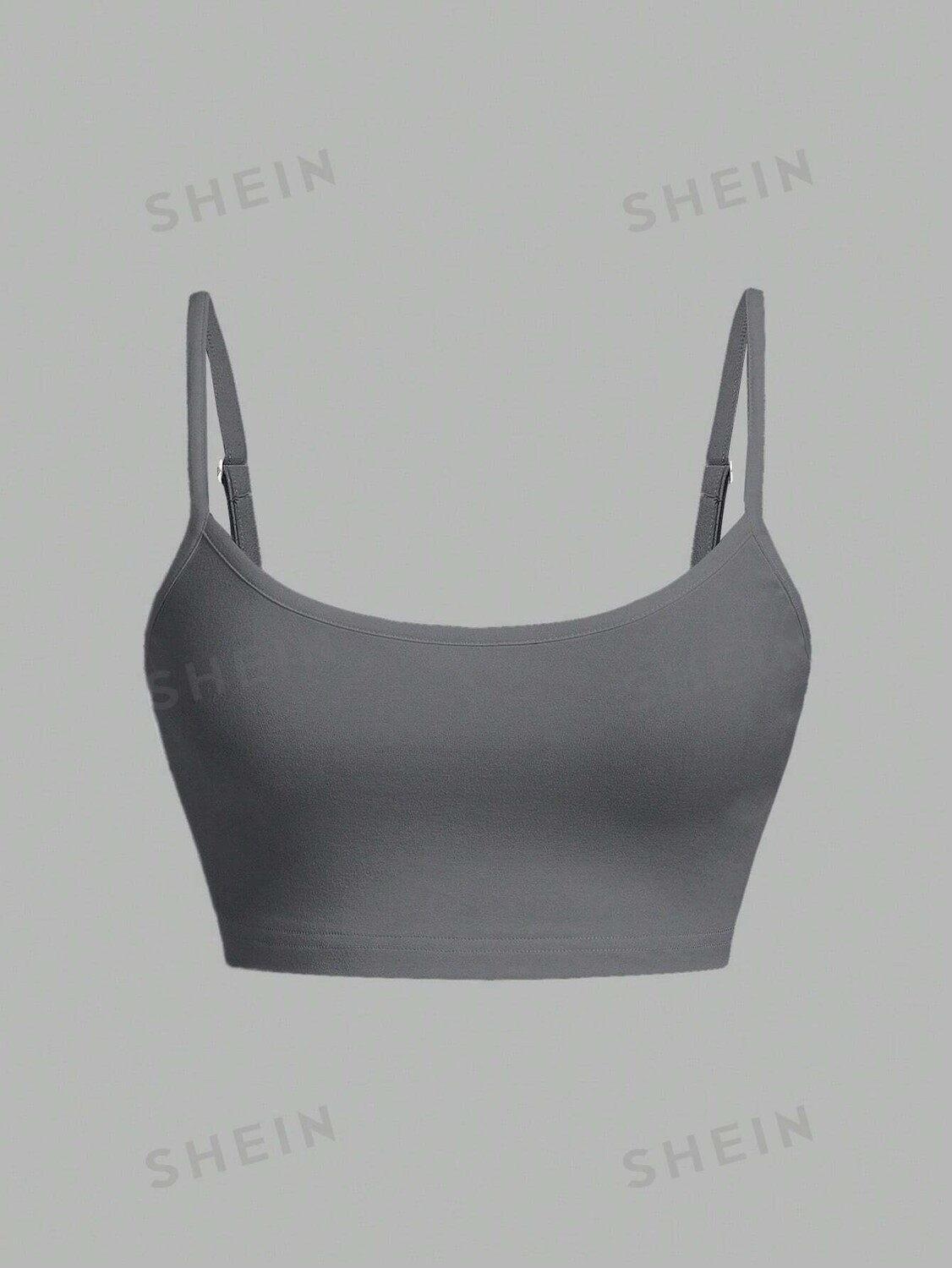 

Топ облегающий Shein Qutie короткий, серый