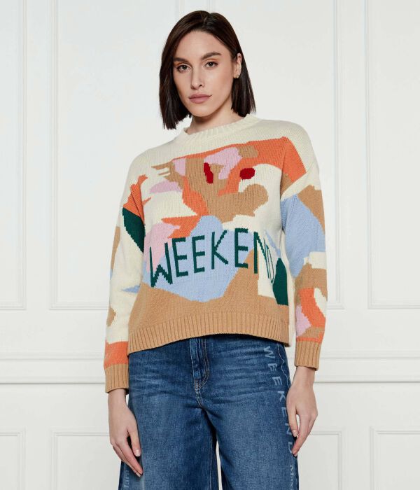 

Свитер женский Weekend Maxmara с принтом, мультиколор