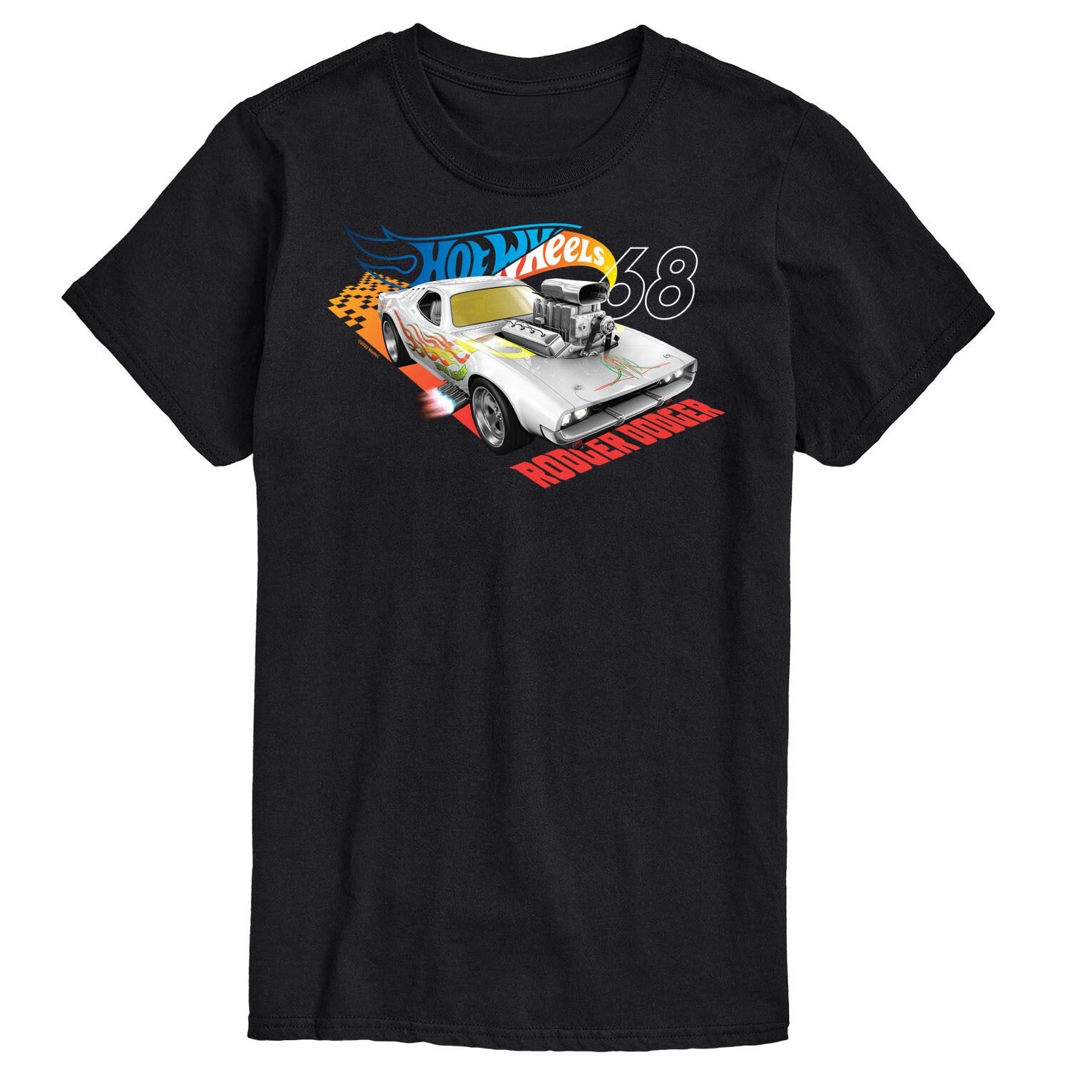 

Футболка с рисунком Big & Tall Роджер Доджер Hot Wheels, черный