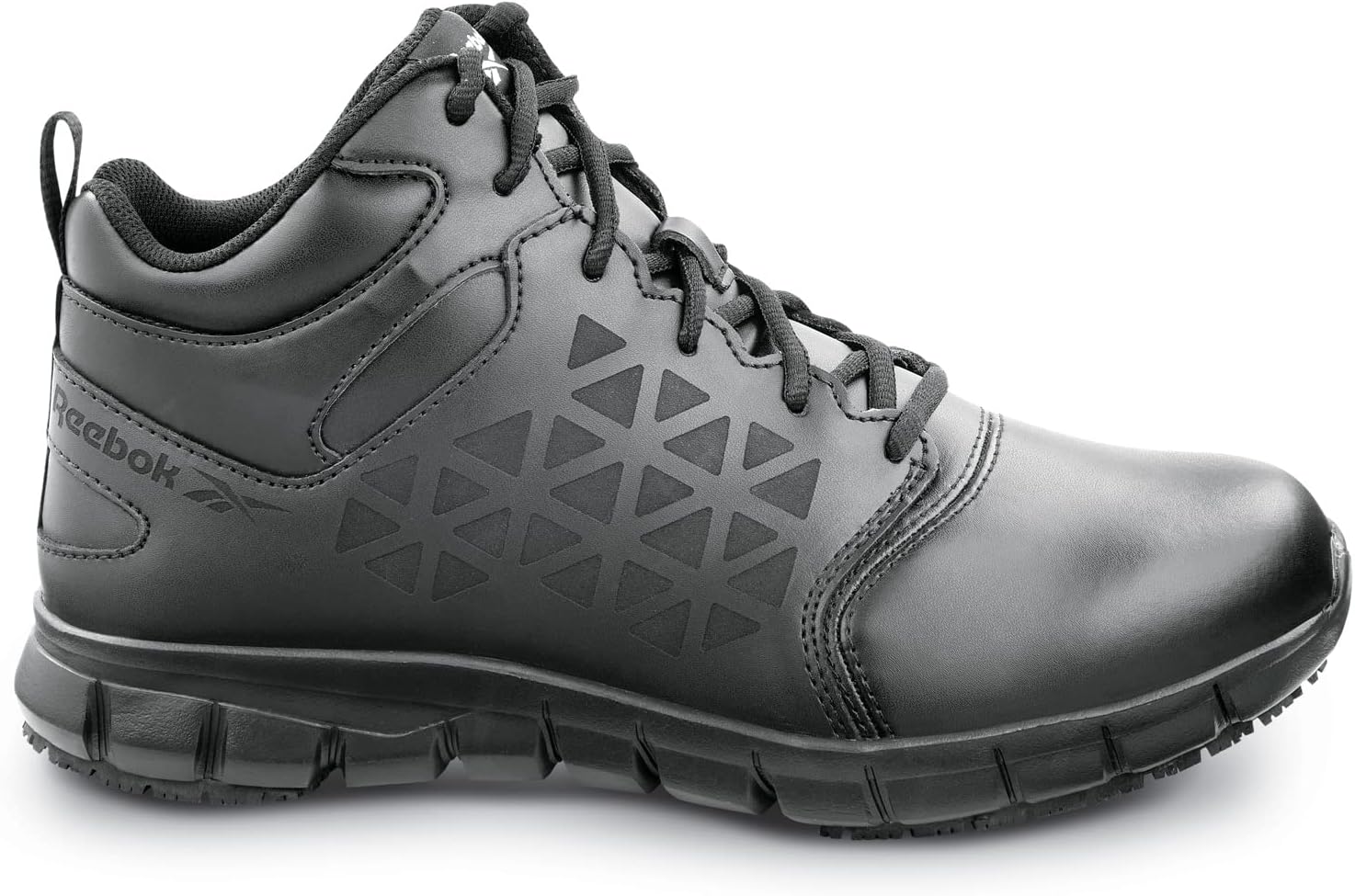 Рабочие кроссовки Reebok Work Sublite Cushion, мужские, черные, средней спортивной формы, с противоскользящим покрытием MaxTrax и мягким носком — фото 3