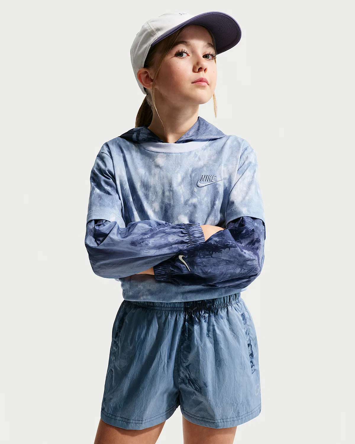 Детские шорты Nike Sportswear Club, Mystic Navy/Soft Pearl — фото 4
