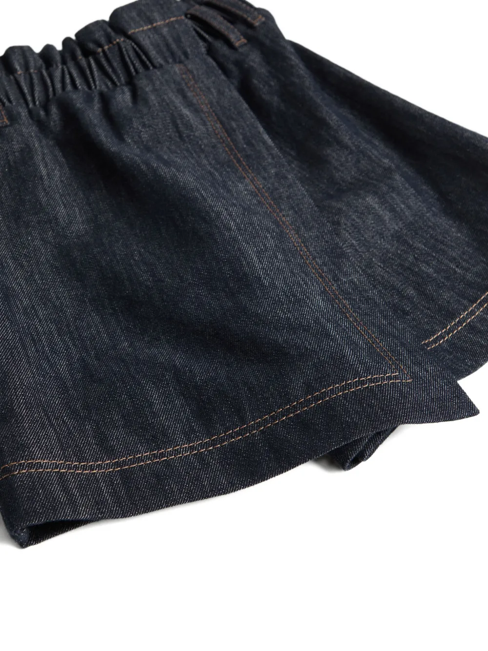 Мини-юбка асимметричного кроя Brunello Cucinelli Kids, синий — фото 2