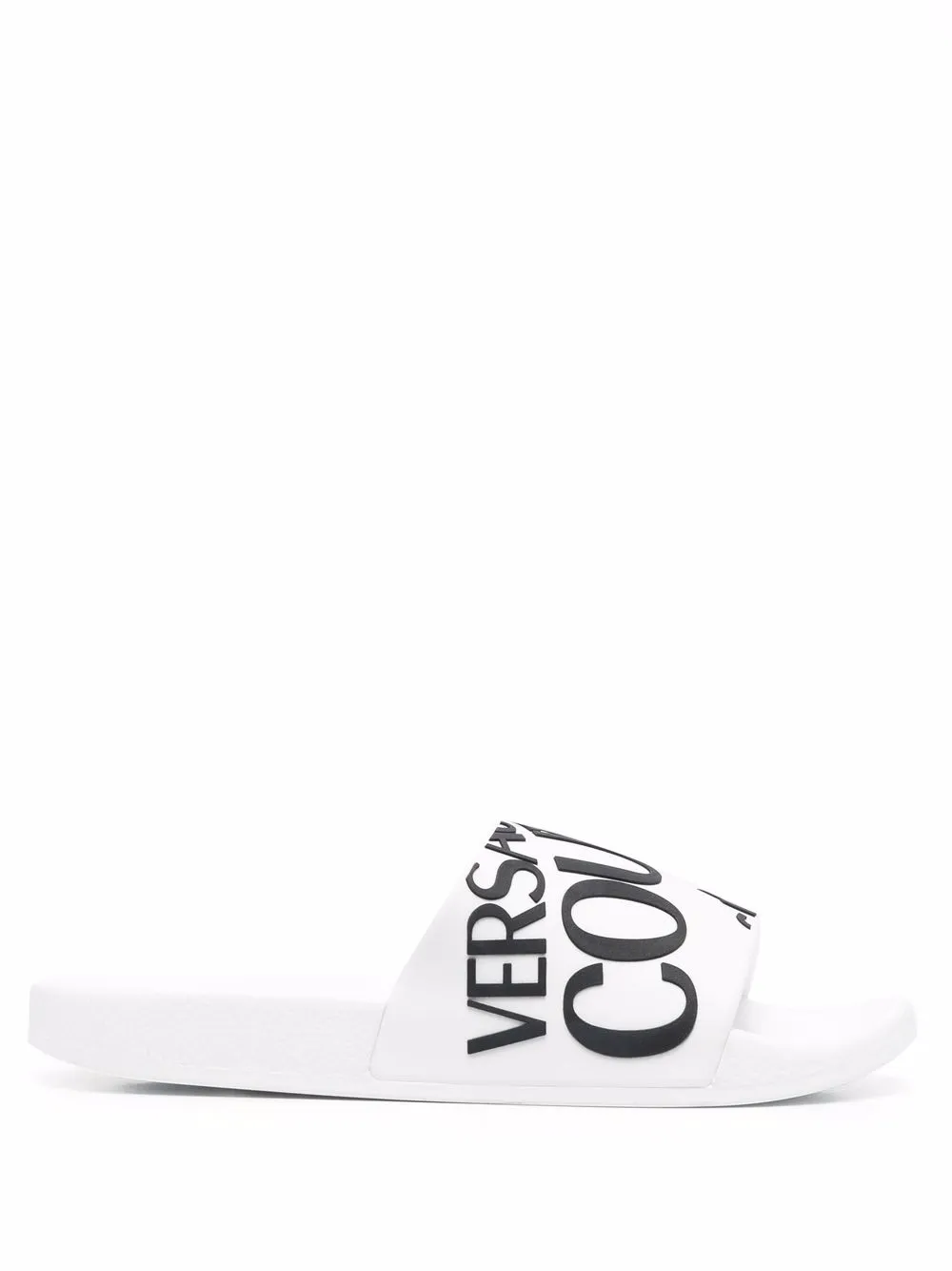 Шлепанцы Shelly с тисненым логотипом Versace Jeans Couture, белый
