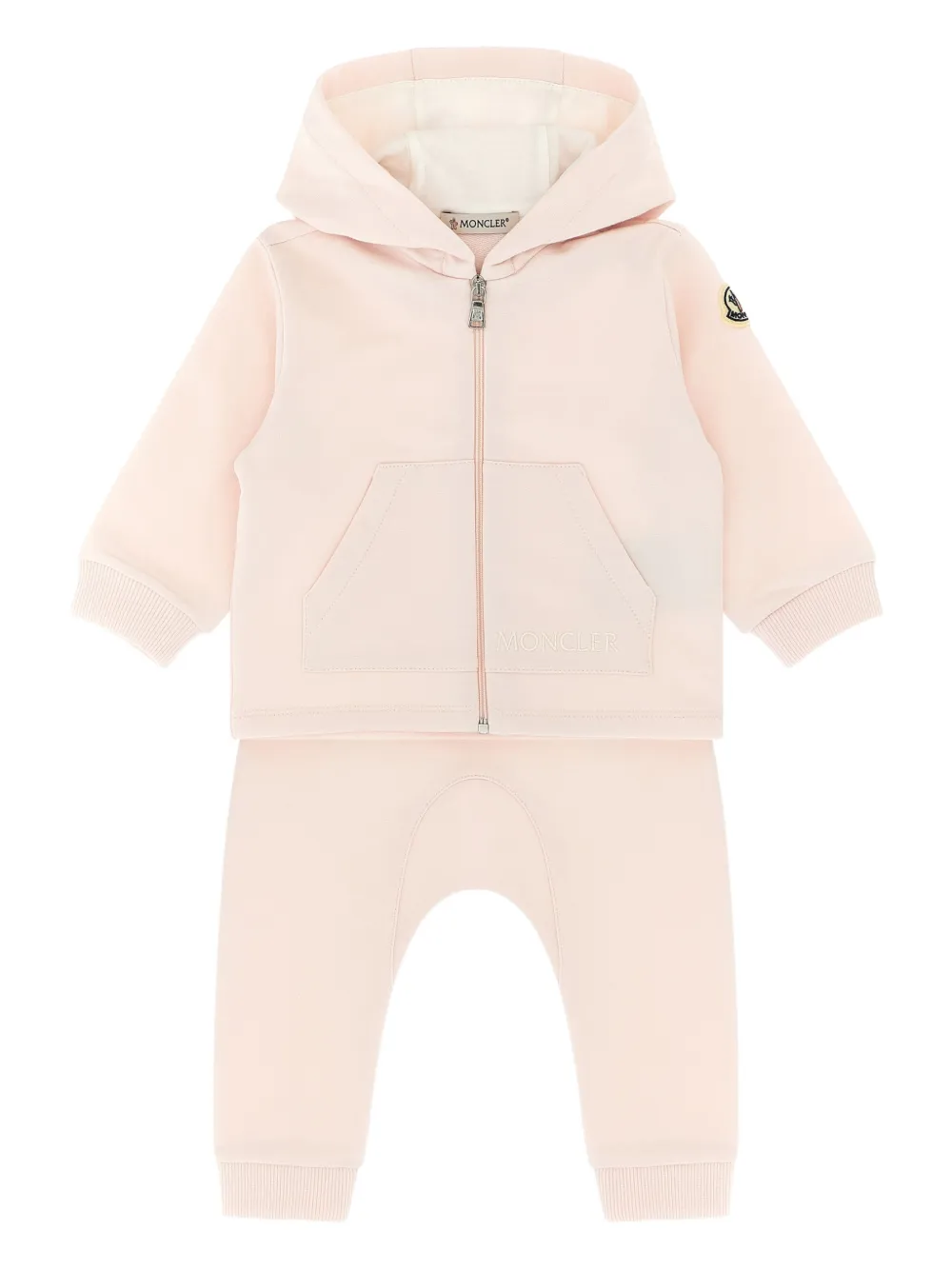

Спортивный костюм с нашивкой-логотипом Moncler Enfant, розовый