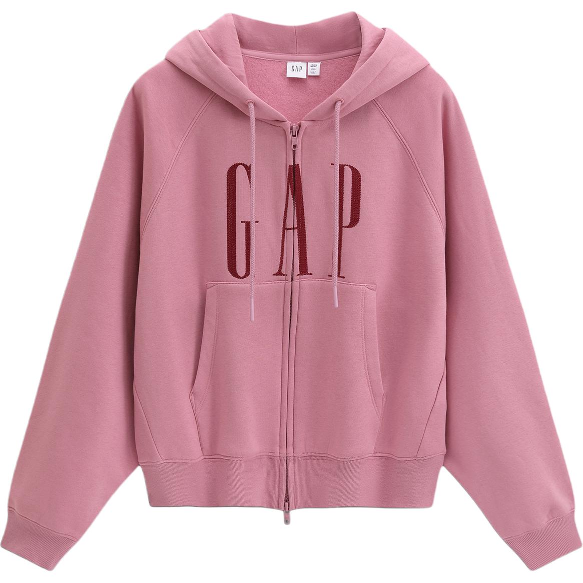 

Женская толстовка с капюшоном, средней и стандартной длины GAP, розовый