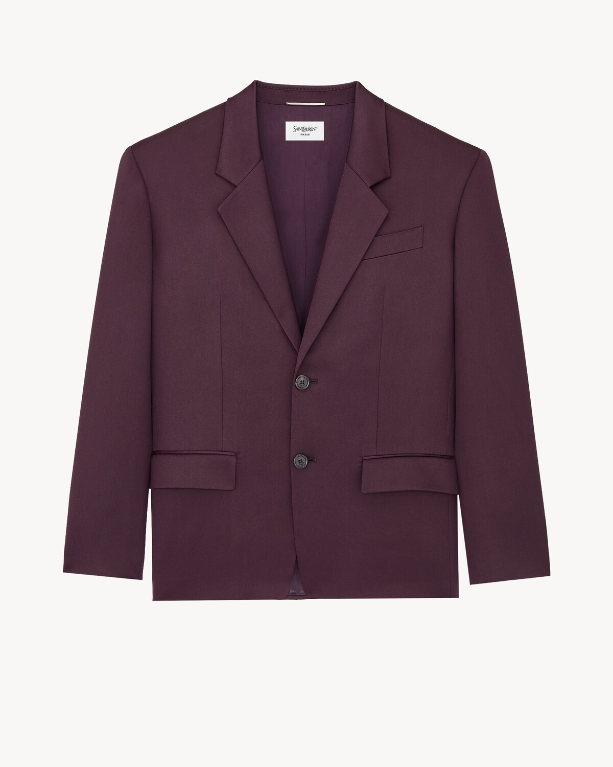 

Жакет из шелкового атласа "дюшес" SAINT LAURENT, фиолетовый