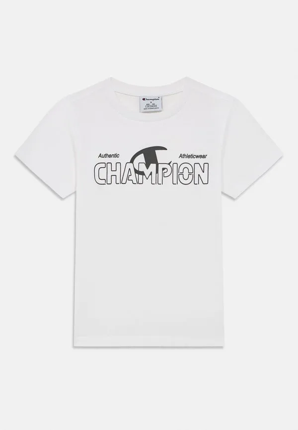 Футболка с графическим принтом и логотипом. Champion, White