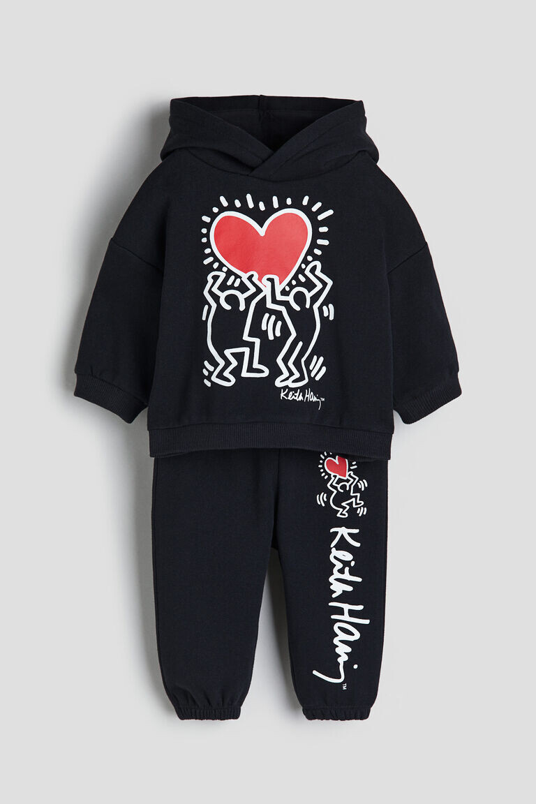 

Комплект из двух толстовок с принтом H&M, черный