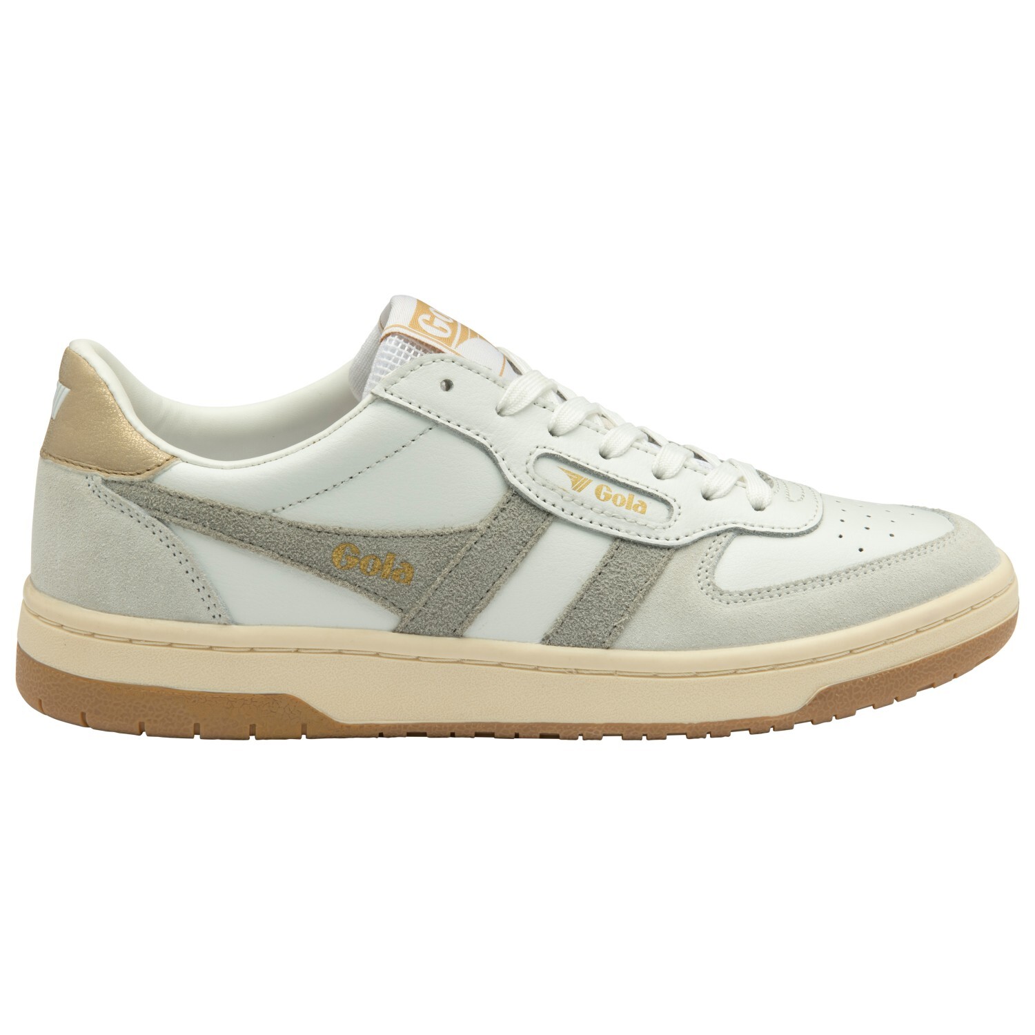 

Кроссовки Gola Hawk, цвет White/Light Grey/Gold