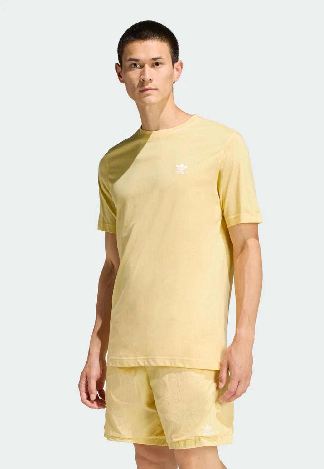 Футболка Adidas Originals Trefoil Essentials светло-оранжевого цвета — фото 3