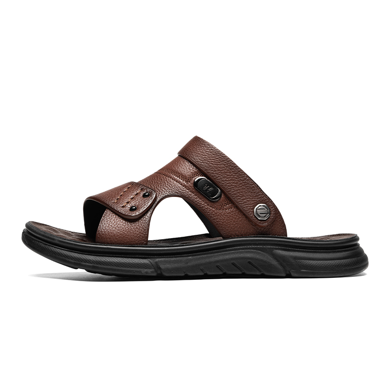 

CALIFBULL Мужские пляжные сандалии Black/Brown коричневые, цвет Brown[Leather Shoe Size: Size 40 in This Model = Athletic Shoes 41]