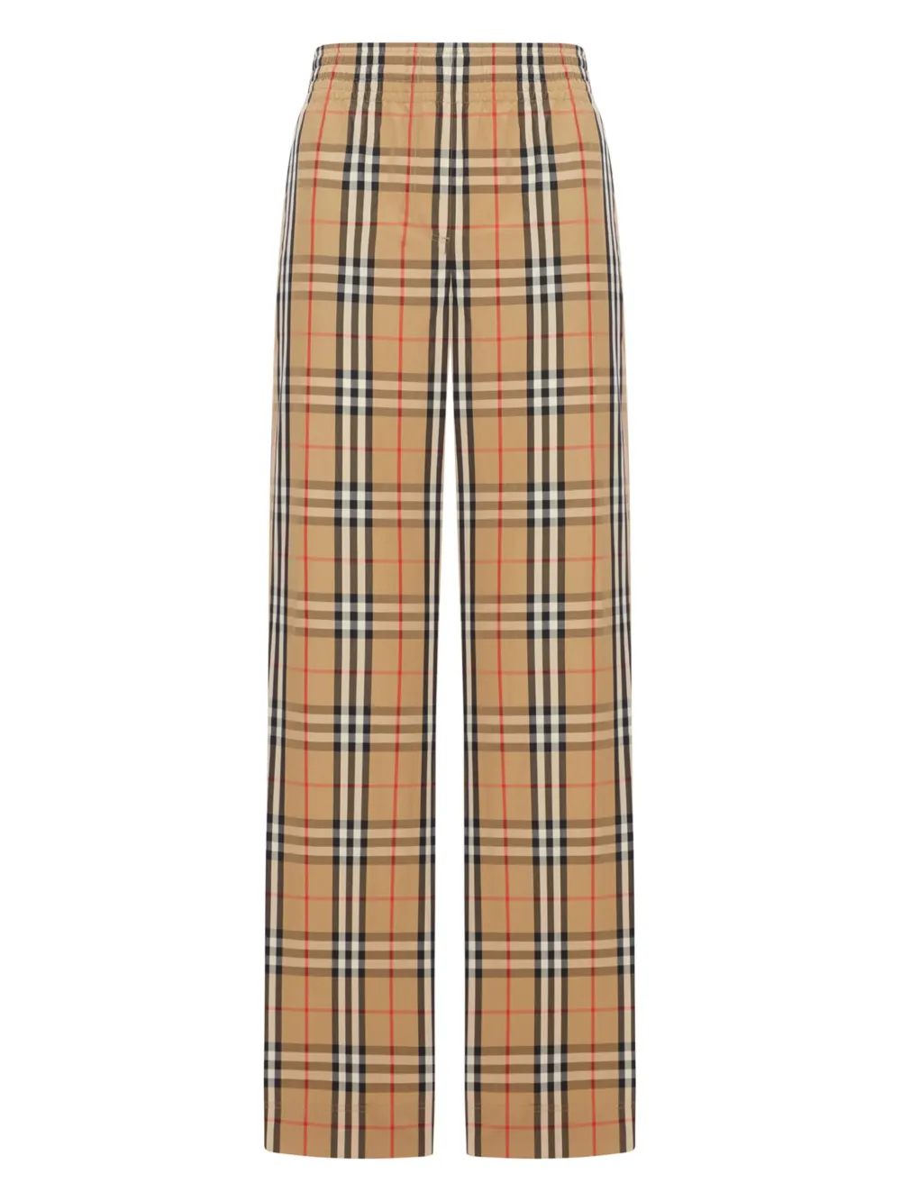 

Клетчатые брюки с эластичным поясом BURBERRY, нейтральный