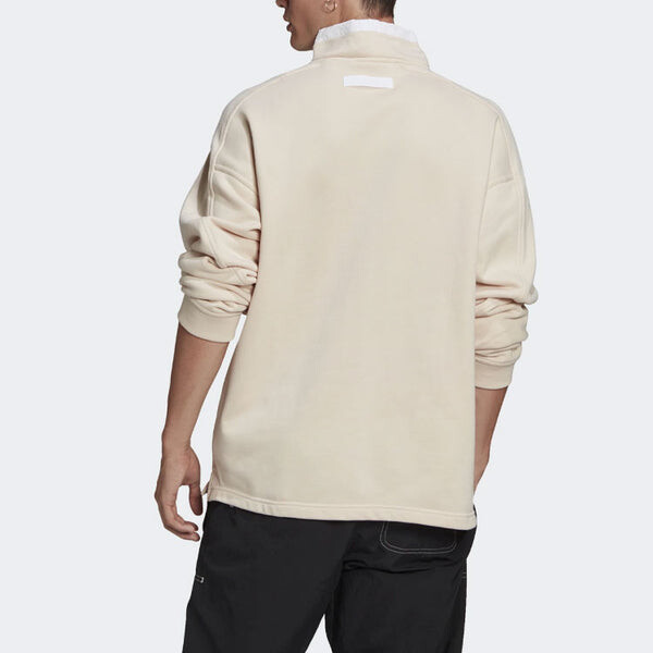 Толстовка Adidas RYV Half Zipper Solid Color Casual Sports Pink, розовый — фото 4
