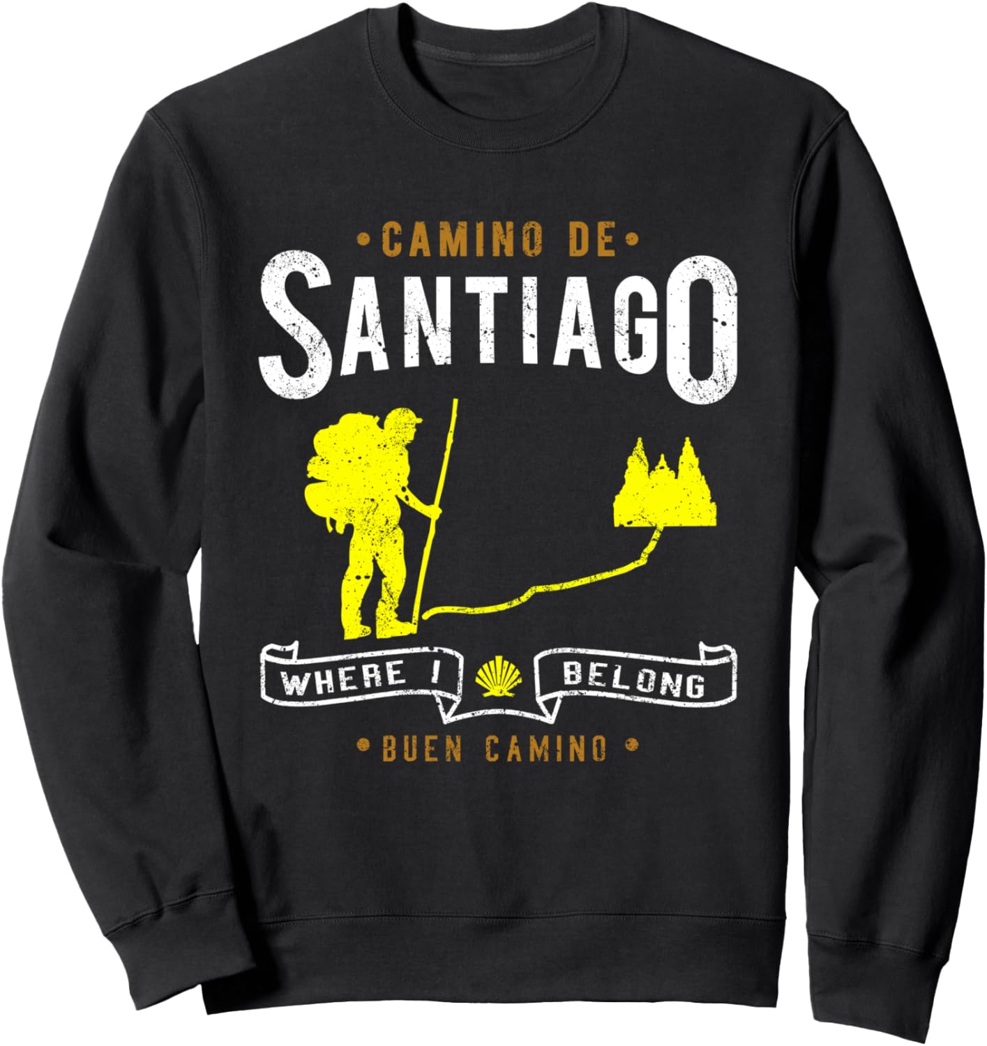

Толстовка The Camino de Santiago Buen Camino Hiking St. James Way Spain, черная The Way Hikers Gift Tee Shirts, Черный, Толстовка The Camino de Santiago Buen Camino Hiking St. James Way Spain, черная The Way Hikers Gift Tee Shirts