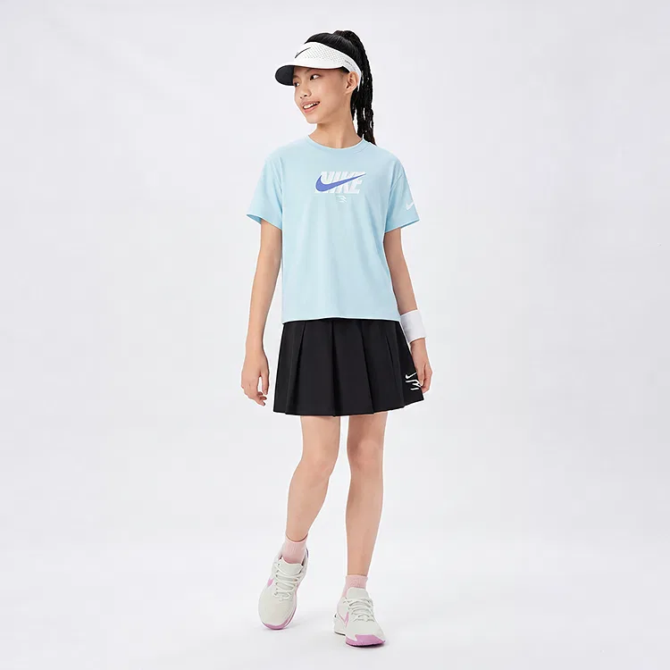 Детский костюм с юбкой Dri Fit Nike малахитовый — фото 4