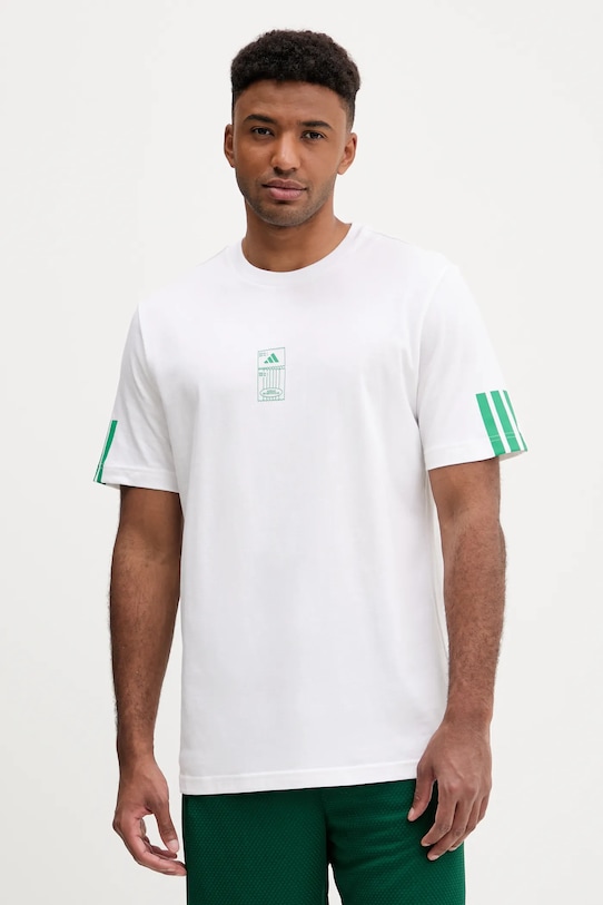 

Футболка хлопковая Stadium Ticket Loose Graphic T-Shirt Adidas, белый