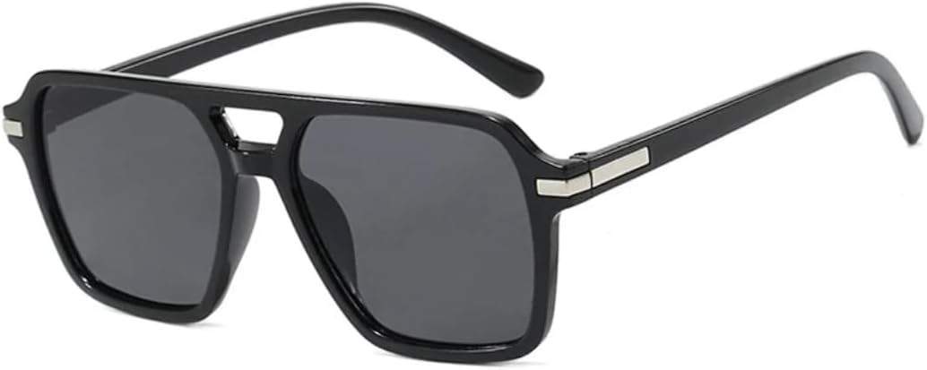 

Солнцезащитные очки с защитой от УФ-излучения UV400 | Большая оправа, панк-стиль, яркие линзы | Для женщин и мужчин, для занятий спортом на открытом воздухе и вождения DSVIGF, Black-black