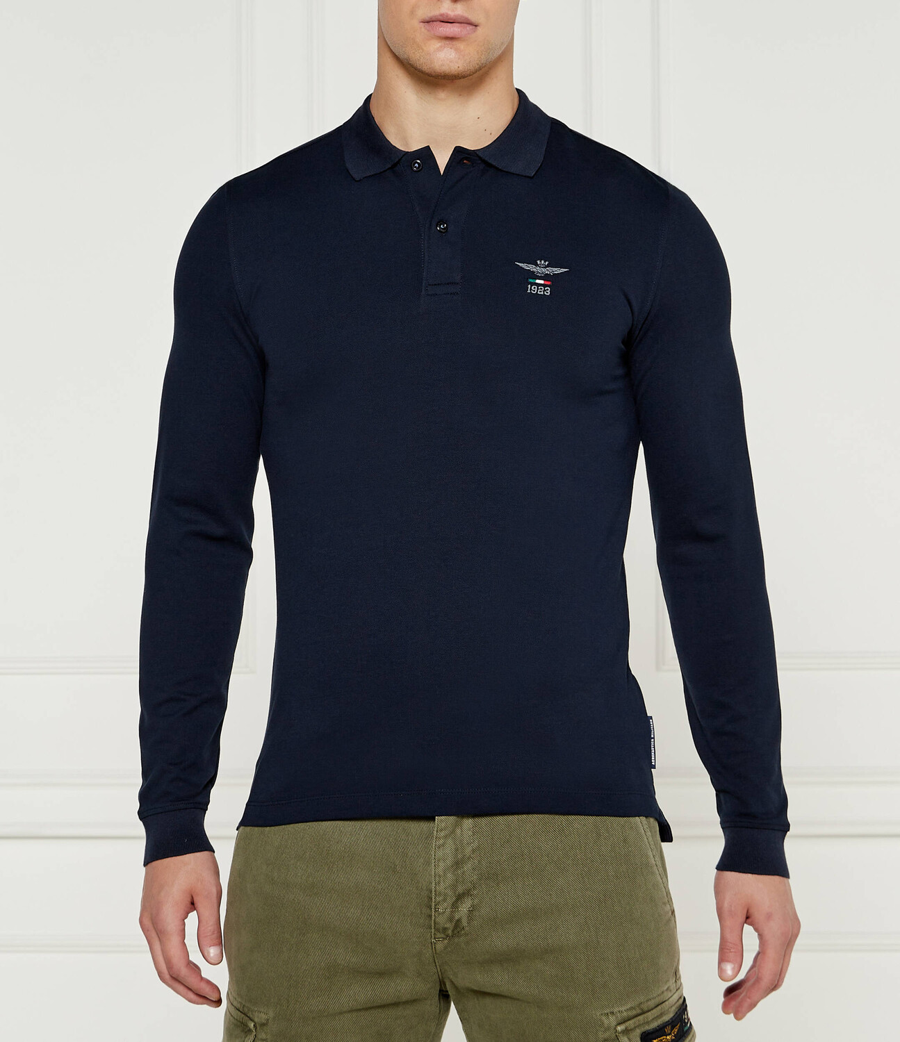 

Поло Aeronautica Militare Slim Fit, темно-синий