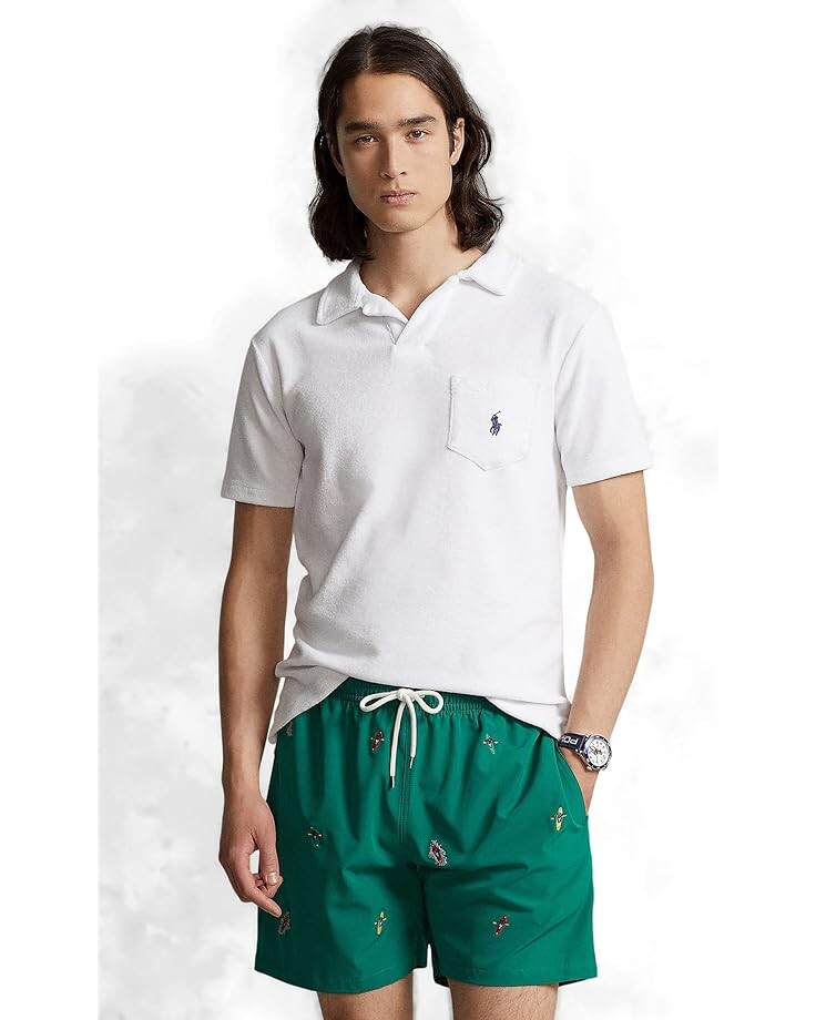 

Поло Polo Ralph Lauren Cotton-Blend Terry Shirt, белый