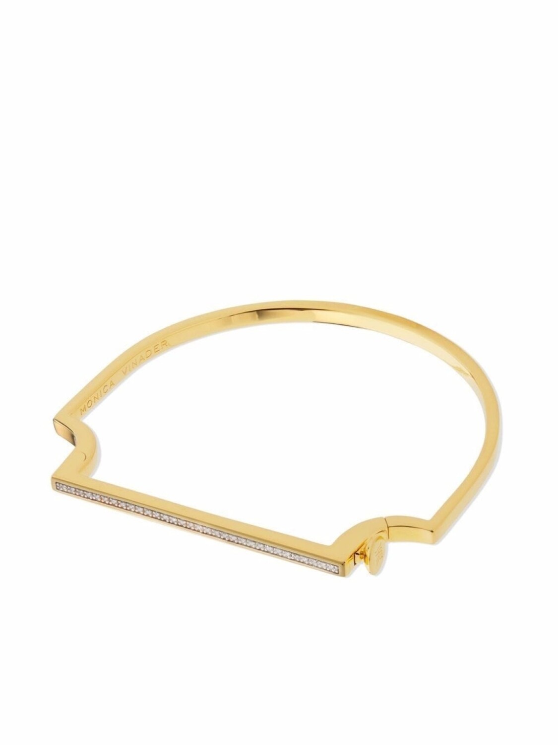 

Браслет-бэнгл Signature Skinny с бриллиантами Monica Vinader, золотой